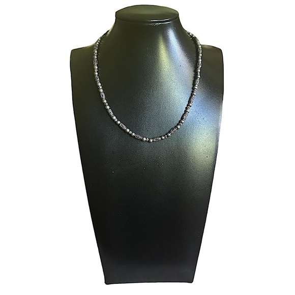 Vintage Napier Silver Tribal Bead Necklace 16" Silver Bead Necklace - Picture 2 of 8